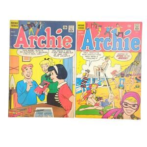 Archie Series Comic Lot of 2 Issues #156 & #203 Archie Comics Silver Bronze Age